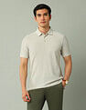 Arrow Textured Pure Cotton Polo Shirt