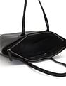 Tommy Hilfiger Printed Black PU Totes
