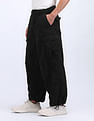 Flying Machine Loose Fit Solid Cargo Trousers