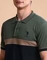U.S. Polo Assn. Colourblocked Slim Fit Polo Shirt
