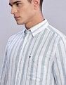 Tommy Hilfiger Striped Regular Fit Plain Woven Shirt