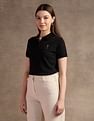 U.S. Polo Assn. Women Embroidered Logo Solid Polo Shirt