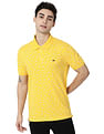 AD by Arvind Floral Print Cotton Pique Polo Shirt
