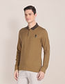 U.S. Polo Assn. Patterned Knit Logo Polo Shirt