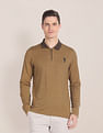 U.S. Polo Assn. Patterned Knit Logo Polo Shirt