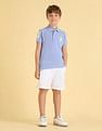 U.S. Polo Assn. Kids Boys Numeric Applique Solid Polo Shirt