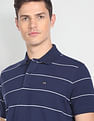 Arrow Sports Horizontal Stripe Cotton Polo Shirt