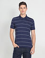 Arrow Sports Horizontal Stripe Cotton Polo Shirt