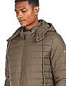 Flying Machine Detachable Hood Quilted Jacket