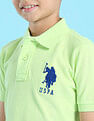 U.S. Polo Assn. Kids Boys Ribbed Collar Pique Polo Shirt