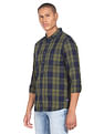 Flying Machine Plaid Check Cotton Casual Shirt