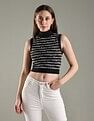 Tommy Hilfiger Regular-Fit Cotton High-Neck Crop Top