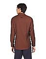 Calvin Klein Men Brown French Placket Textured Casual Shirt