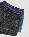 USPA Innerwear Printed Cotton OEX09 Boxers - Pack Of 2