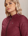 U.S. Polo Assn. Women Stand Collar Solid Quilted Jacket