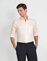 Arrow Cutaway Collar Self Design Shirt