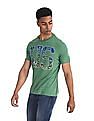 U.S. Polo Assn. Denim Co. Green Printed Front Melange T-Shirt