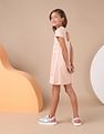 U.S. Polo Assn. Kids Girls Brand Printed A Line Dress