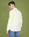 Flying Machine Solid Linen Shirt