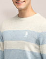 U.S. Polo Assn. Colour Blocked Regular Fit Sweater