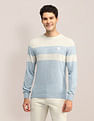U.S. Polo Assn. Colour Blocked Regular Fit Sweater
