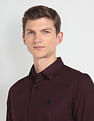 U.S. Polo Assn. Denim Co. Spread Collar Self Design Shirt