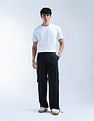 Flying Machine Solid Relaxed Tapered Fit Cargos