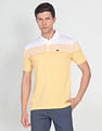 Arrow Sports Jacquard Colour Block Polo Shirt
