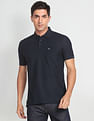 Arrow Sports Patterned Collar Textured Polo Shirt