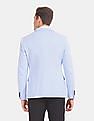 USPA Tailored Men Blue Slim Fit Solid Formal Blazer