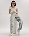 Calvin Klein Jeans Heavy-Wash Loose-Fit High Rise Jeans
