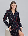 Tommy Hilfiger Viscose Spread Collar Shirt Dress