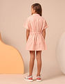 U.S. Polo Assn. Kids Girls Vertical Striped Shirt Dress