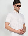 Arrow Horizontal Stripe Pique Polo Shirt