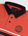 U.S. Polo Assn. Denim Co. Ribbed Collar Stripe Polo Shirt