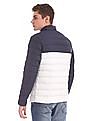 U.S. Polo Assn. Navy And White Colour Block Puffer Jacket