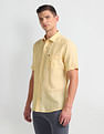 Arrow Sports Linen Blend Heathered Shirt