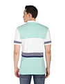AD by Arvind Cotton Horizontal Stripe Polo Shirt