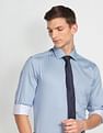 Arrow Cutaway Collar Geometric Print Shirt