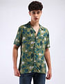 Flying Machine Cuban Collar Cotton Shirt