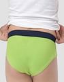 USPA Innerwear Boys Mid Rise Solid Cotton Spandex IKBA Briefs - Pack Of 3