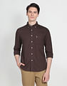 U.S. Polo Assn. Denim Co. Button Down Collar Overdyed Solid Shirt