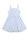 U.S. Polo Assn. Kids Girls Vertical Striped A-Line Dress