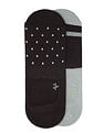 Arrow Mens Printed No Show Cotton Socks - Pack Of 2