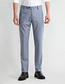 Arrow Slim Fit Self-Design Trousers
