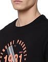 AD by Arvind Crew Neck Graphic Print T-Shirt