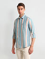 Arrow Sport Vertical Stripes Slim Fit Shirt