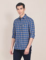 U.S. Polo Assn. Spread Collar Grid Tattersall Check Casual Shirt
