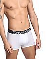 Calvin Klein Underwear Men White Elasticized Waistband Solid Trunks