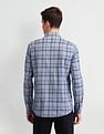 Arrow Sport Grid Tattersall Checks Cotton Shirt